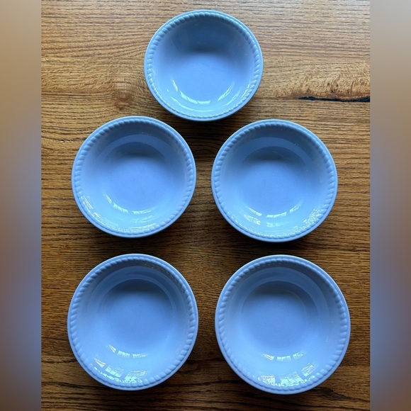Homer Laughlin Other - Kraft Blue by Homer Laughlin- made in USA - (5) Bowls- 1940’s-1950’s